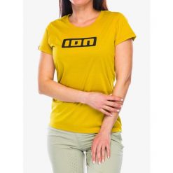 Koszulka rowerowa damska ION Logo SS DR. Czerwone koszulki damskie ION, bez wzorów, bez kołnierzyka, bez ramiączek. Za 161.99 zł.