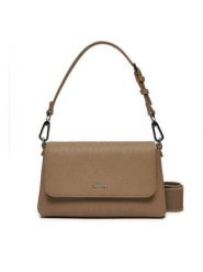 Calvin Klein Torebka Ck Must Dbl Strap Mini Bag_Mono K60K613088 Brązowy. Brązowe torebki klasyczne damskie Calvin Klein, ze skóry, bez dodatków. Za 249.99 zł.