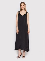 DKNY Sukienka codzienna P2DBTN10 Czarny Regular Fit. Czarne sukienki damskie DKNY, bez wzorów, z syntetyku, bez ramiączek. Za 339.99 zł.