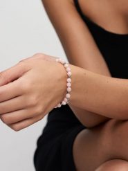 Tamaris Bransoletka z kwarcem rozmiar: onesize. Różowe bransoletki damskie Tamaris, ze stali. Za 139.20 zł.