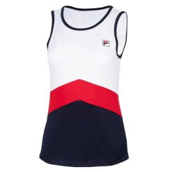 Koszulka treningowa damska Fila Cleo. Białe koszulki damskie Fila, bez wzorów, z poliesteru, bez kołnierzyka, bez ramiączek. Za 367.00 zł.