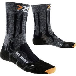 Skarpety sportowe X-Socks Trekking Summer. Szare skarpetki damskie X Socks, bez wzorów, ze lnu. Za 49.00 zł.