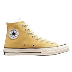 Buty do chodzenia damskie Converse Chuck 70 Hi dwukolorowe. Żółte obuwie sportowe casual damskie Converse, trekkingowe. Za 281.00 zł.