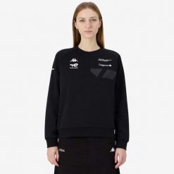 Bluza damska Peugeot Sport Arefodow. Czarne bluzy damskie Kappa, s, bez wzorów, z bawełny, bez kaptura. Za 265.45 zł.