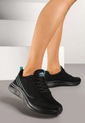 Czarno-Miętowe Buty Sportowe Sneakersy Zdobione Efektem Ombre Banelissa. Czarne obuwie sportowe casual damskie Renee, na fitness i siłownię. Za 99.99 zł.