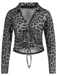 Sublevel Bluzka w kolorze szaro-czarnym rozmiar: M. Czarne bluzki damskie Sublevel, m, bez wzorów, bez kołnierzyka, bez ramiączek. Za 78.47 zł.