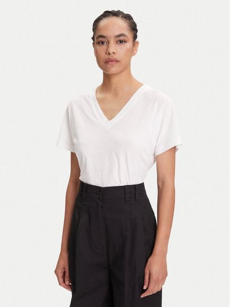 Marc O'Polo T-Shirt 506 2067 51445 Biały Regular Fit. Białe t-shirty damskie Marc O'Polo, m, bez wzorów, z bawełny, bez kołnierzyka. Za 109.99 zł.