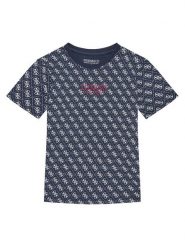 Guess T-Shirt L5YI19 K8HM4 Granatowy Regular Fit. Niebieskie t-shirty i koszulki chłopięce Guess, z aplikacjami, z bawełny, bez kołnierzyka, bez ramiączek. Za 79.99 zł.