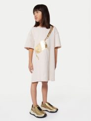 Marc Jacobs Sukienka codzienna W60230 M Beżowy Regular Fit. Brązowe sukienki dziewczęce Marc Jacobs, bez wzorów, z bawełny, bez ramiączek, proste. Za 249.99 zł.