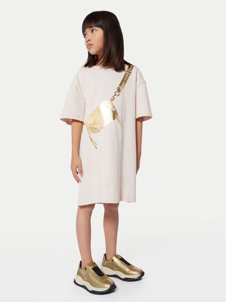 Marc Jacobs Sukienka codzienna W60230 M Beżowy Regular Fit. Brązowe sukienki dziewczęce Marc Jacobs, bez wzorów, z bawełny, bez ramiączek, proste. Za 209.99 zł.