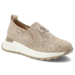 Beżowe Półbuty Vinceza Wsuwane Eleganckie Obuwie Damskie. Brązowe półbuty damskie VINCEZA, na lato, bez wzorów, z koronki, bez obcasa, bez zapięcia. Za 189.00 zł.