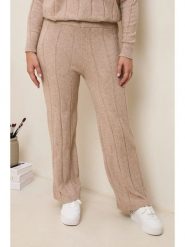 Curvy Lady Spodnie w kolorze jasnobrązowym rozmiar: 44/46. Brązowe spodnie materiałowe damskie Curvy Lady, bez wzorów, z materiału. Za 119.40 zł.