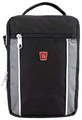 Torba na ramię Traveler z kieszenią na tablet. Czarne torby podróżne UNIVERSAL TRAVELLER, bez wzorów, z materiału. Za 167.99 zł.