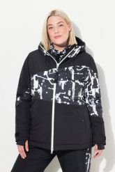 Damskie Kurtka sportowa HYPRAR wodoodporna kaptur. Czarne kurtki sportowe damskie Ulla Popken, plus size, bez wzorów, z materiału, z kapturem. Za 799.99 zł.