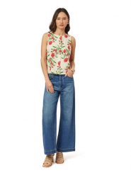 Scotch & Soda Bluzka w kolorze kremowo-czerwonym rozmiar: L. Brązowe bluzki damskie Scotch & Soda, l, bez wzorów, bez kołnierzyka, bez ramiączek. Za 167.28 zł.