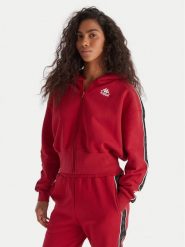Kappa Bluza Banda Clarise 32261BW Czerwony Regular Fit. Czerwone bluzy damskie Kappa, l, bez wzorów, z bawełny, bez kaptura. Za 269.99 zł.
