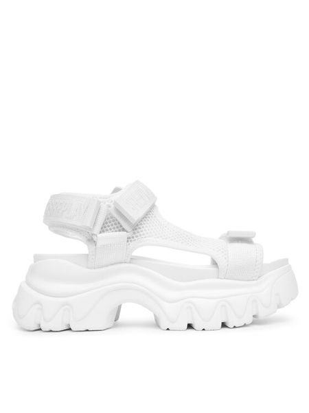 REPLAY Sandały GWSA6.000.C0007T Biały. Białe sandały damskie Replay, bez wzorów, z materiału, bez obcasa, na koturnie, bez zapięcia. Za 399.99 zł.