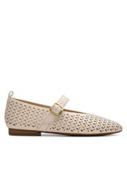 Clarks Półbuty Fawna Jane 26181230 Écru. Półbuty damskie Clarks, bez wzorów, ze skóry, bez obcasa, na płaskiej podeszwie, bez zapięcia. Za 319.99 zł.