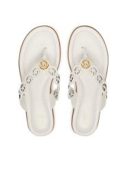 MICHAEL Michael Kors Japonki Jane Thong 40S6JNFS1L Biały. Białe klapki damskie MICHAEL Michael Kors, bez wzorów, ze skóry, bez obcasa, bez zapięcia. Za 529.99 zł.