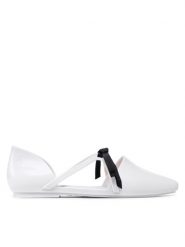 Melissa Baleriny Pointy Stripe Jason 33435 Biały. Białe balerinki damskie Melissa, bez wzorów, z tworzywa sztucznego. Za 229.99 zł.