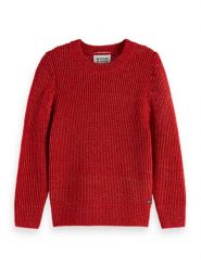 Scotch & Soda Sweter w kolorze czerwonym rozmiar: M. Czerwone swetry klasyczne damskie Scotch & Soda, m, z bawełny, bez kołnierzyka. Za 184.46 zł.