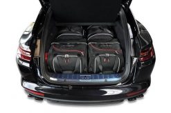 Torby Do Bagażnika Porsche Panamera St Phev 2017-2024 4Szt Kjust. Czarne torby podróżne KJUST, bez wzorów, z kauczuku. Za 1,240.00 zł.