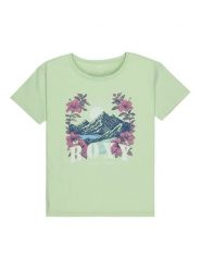 Roxy T-Shirt Lily Vintage ERGZT04140 Zielony Regular Fit. Zielone koszulki i t-shirty dziewczęce Roxy, bez wzorów, z bawełny, bez kołnierzyka, bez ramiączek. Za 79.99 zł.