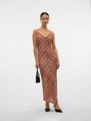 Vero Moda Sukienka w kolorze beżowym ze wzorem rozmiar: S. Brązowe sukienki damskie Vero Moda, bez wzorów, bez ramiączek. Za 136.45 zł.