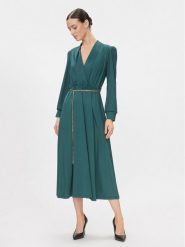 Rinascimento Sukienka koktajlowa CFC0116384003 Zielony Regular Fit. Zielone sukienki damskie Rinascimento, bez wzorów, z syntetyku, wizytowe, bez ramiączek. Za 279.99 zł.