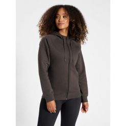 Damska bluza z kapturem zapinana na zamek Hummel red Heavy. Szare bluzy damskie Hummel, bez wzorów, z kapturem. W wyprzedaży za 190.50 zł.