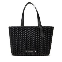 Torebka KARL LAGERFELD. Czarne shopper bag KARL LAGERFELD, bez wzorów, bez dodatków. Za 689.99 zł.