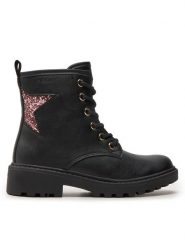 Geox Kozaki Jr Casey J9420G 0BCEW C9B8W M Czarny. Czarne kozaki dziewczęce Geox, bez wzorów, ze skóry, bez obcasa, bez zapięcia. Za 379.99 zł.