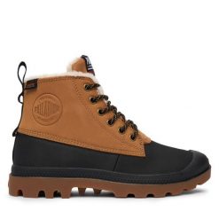Trapery Palladium. Brązowe trapery damskie Palladium, bez zapięcia. Za 699.99 zł.