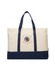 Guess Torebka V6RZ04 WL000 Beżowy. Brązowe shopper bag Guess, z materiału, bez dodatków. Za 299.99 zł.