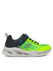 Skechers Sneakersy Meteor-Lights - Krendox 401495L/BBLM Czarny. Czarne buty sportowe chłopięce Skechers, z materiału, bez zapięcia. Za 139.99 zł.