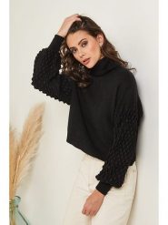 Soft Cashmere Golf w kolorze czarnym rozmiar: 38/40. Czarne golfy damskie Soft Cashmere, bez wzorów, bez ramiączek. Za 100.99 zł.