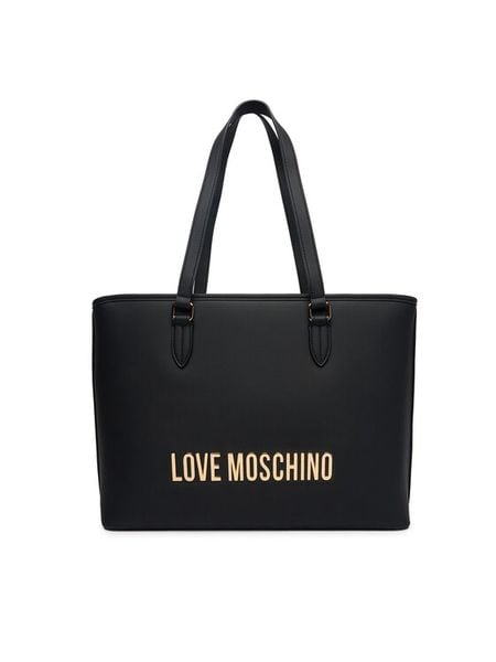 LOVE MOSCHINO Torebka JC4190PP1OKD0000 Czarny. Czarne shopper bag Love Moschino, bez wzorów, ze skóry, bez dodatków. Za 1,049.00 zł.
