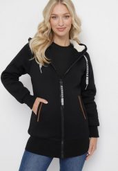 Czarna Bluza Ocieplana Sztucznym Futerkiem z Kapturem i Kieszeniami Violanda. Czarne bluzy damskie Born2be, l, bez wzorów, z kapturem. Za 129.99 zł.