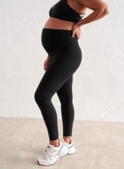 Damskie legginsy ciążowe, z wysokim stanem, squat proof Sense czarne. Czarne legginsy damskie Aim'n, l, bez wzorów, z elastanu. Za 301.00 zł.