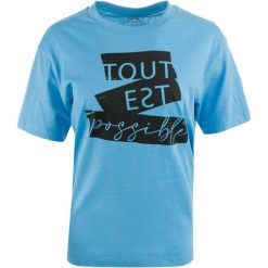 Koszulka damska Minerva Ciano z bawełny organicznej. Bluzki damskie WE THE PEOPLE, bez wzorów, z bawełny, eleganckie, bez kołnierzyka, bez ramiączek. Za 141.99 zł.