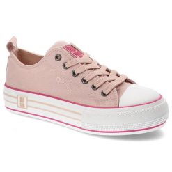 Różowe Trampki Big Star Damskie Stylowe Buty. Czerwone trampki damskie Big Star, bez wzorów, z materiału, bez zapięcia. Za 149.00 zł.
