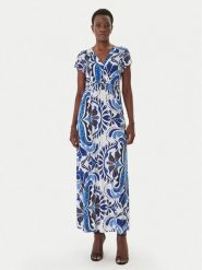 Morgan Sukienka letnia 261-RALIX Niebieski Regular Fit. Niebieskie sukienki damskie Morgan, bez wzorów, z syntetyku, bez ramiączek. Za 369.99 zł.