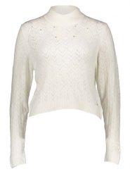 Pepe Jeans Sweter w kolorze białym rozmiar: L. Białe swetry klasyczne damskie Pepe Jeans, l, z jeansu, bez kołnierzyka. Za 127.35 zł.