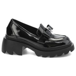 Czarne Mokasyny S.Barski Stylowe Wsuwane Obuwie Damskie Z Kokardką. Czarne mokasyny damskie S.BARSKI, z jeansu, bez obcasa. Za 299.00 zł.