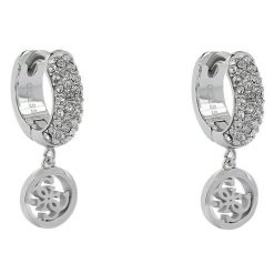 Kolczyki Guess. Szare kolczyki damskie Guess, srebrne. Za 209.99 zł.