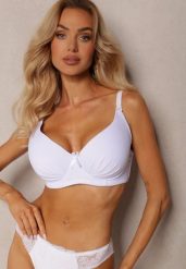 Biały Gładki Biustonosz Full-Cup Crisannas. Białe biustonosze Renee, bez wzorów. Za 24.99 zł.