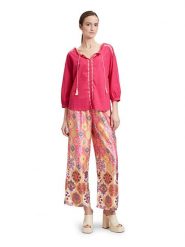 CARTOON Kuloty w kolorze różowym rozmiar: 38. Różowe spodnie materiałowe damskie Cartoon, bez wzorów, z materiału. Za 73.93 zł.