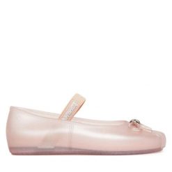 Baleriny Melissa. Czerwone baleriny dziewczęce Melissa, bez wzorów, bez obcasa, bez zapięcia. Za 189.99 zł.