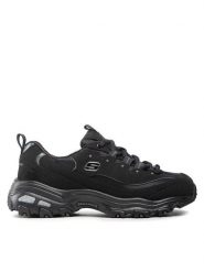 Skechers Sneakersy Biggest Fan 11930/BBK Czarny. Czarne obuwie sportowe damskie Skechers, ze skóry, bez zapięcia. Za 227.10 zł.