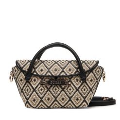 Torebka Guess. Brązowe kuferki damskie Guess, z aplikacjami, bez dodatków. Za 659.99 zł.